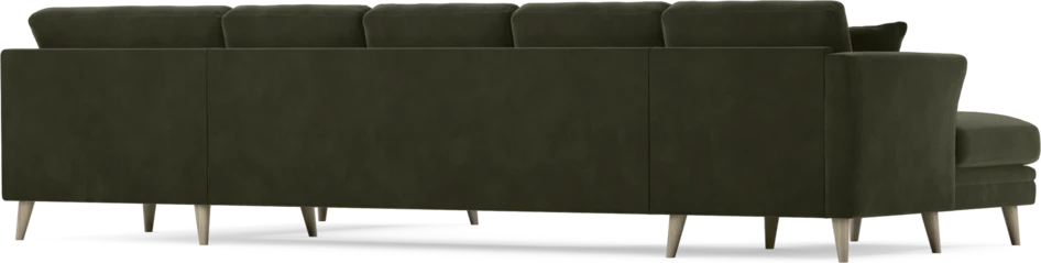 Eden - 3-sits soffa med schäslong vänster och divan höger - Grön