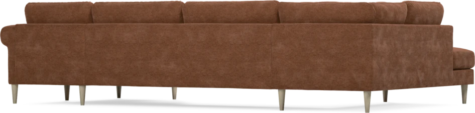 Bridge - 3-sits soffa med divan vänster och schäslong höger - Orange