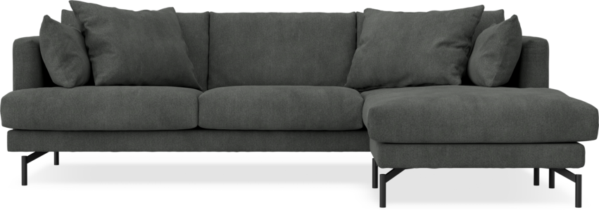 Harper - 3-sits soffa XL med schäslong höger  - Grå