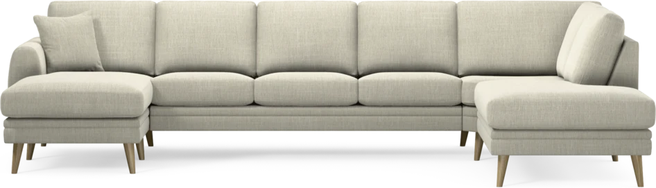 Eden - 3-sits soffa med schäslong vänster och divan höger - Beige