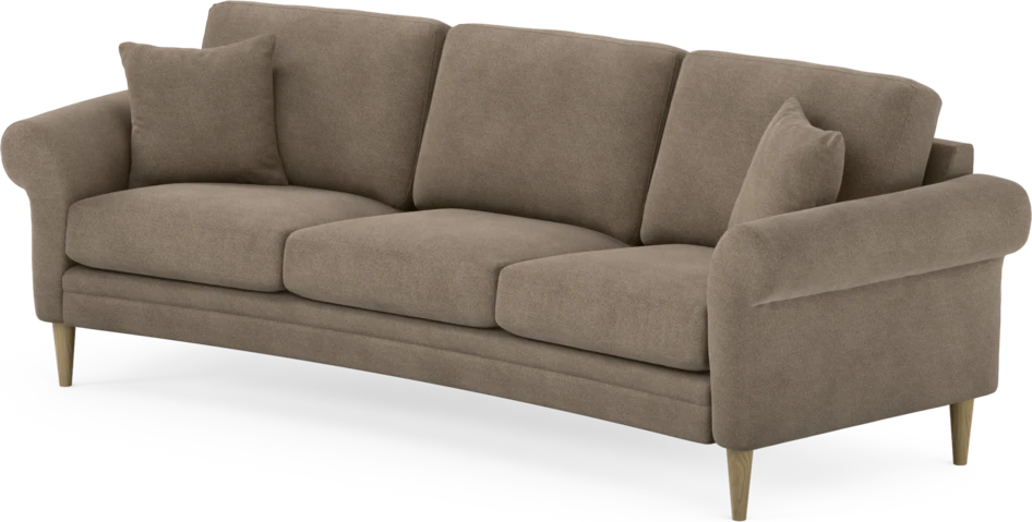 Eden - 3-sits soffa svängd - Brun