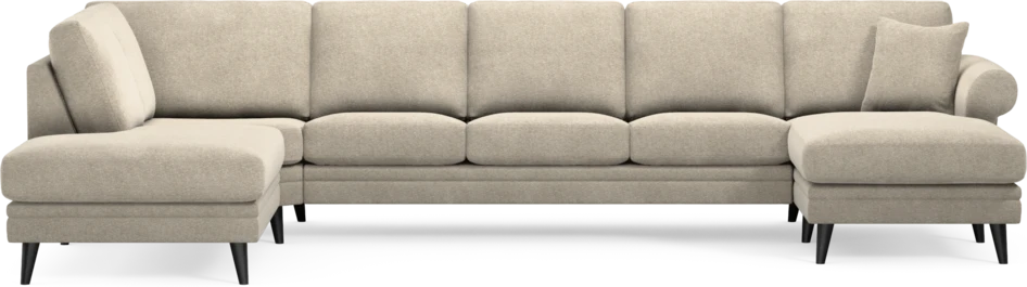 Eden - 3-sits soffa med divan vänster och schäslong höger - Beige