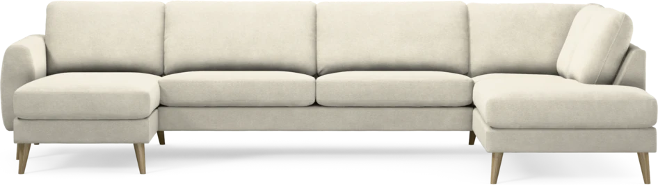 Bridge - 3-sits soffa med schäslong vänster och divan höger - Vit