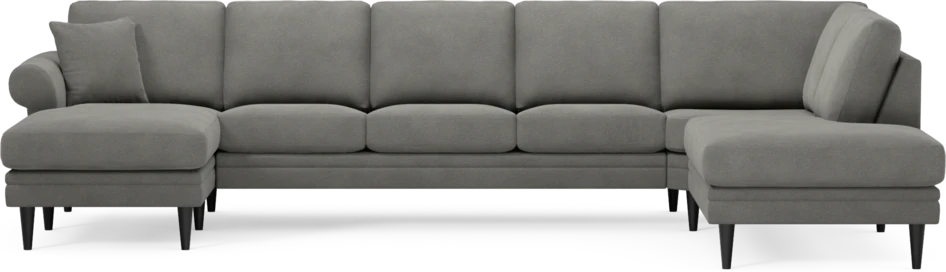 Eden - 3-sits soffa med schäslong vänster och divan höger - Grå