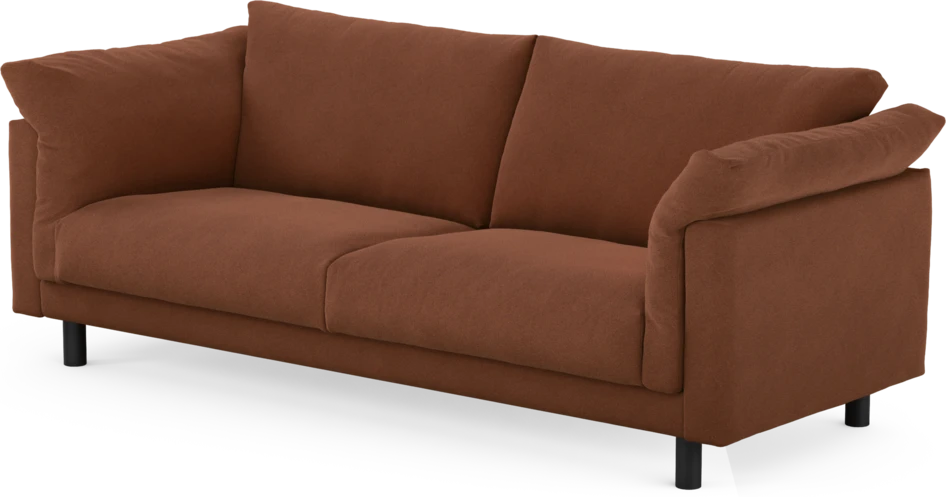 Cherrie - 3-sits soffa, fast klädsel - Orange