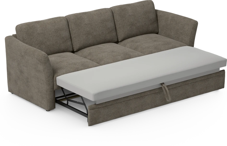 Öland - Bäddsoffa 3-sits, längsbäddad - Brun