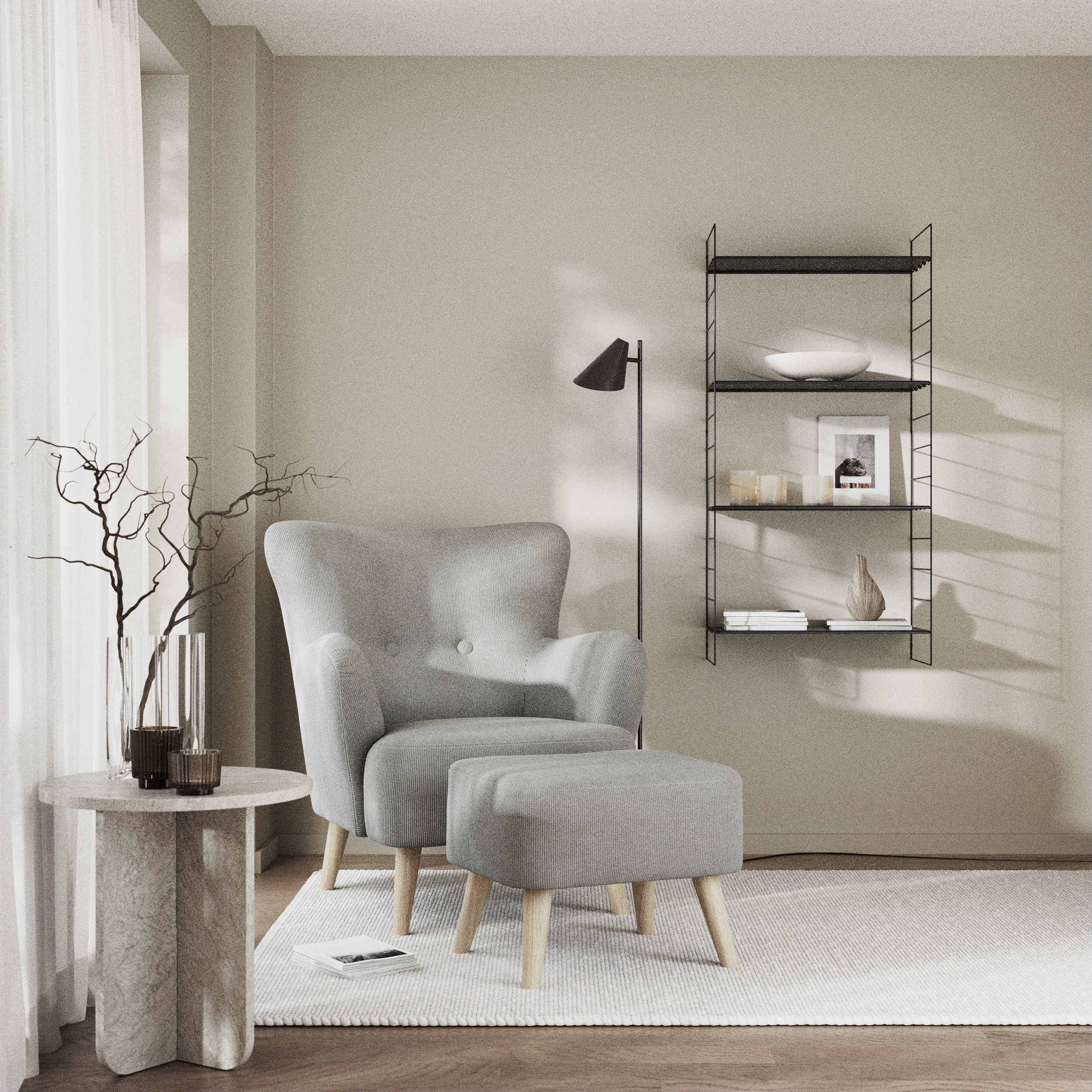 Timmy - Fåtölj med fotpall - inspiration