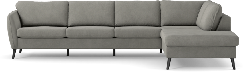 County - 3-sits soffa med divan höger - Grå