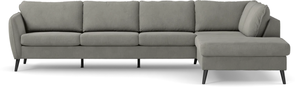 County - 3-sits soffa med divan höger - Grå