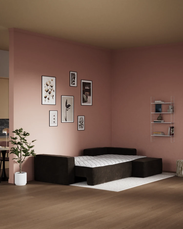 Ide - Bäddsoffa 3-sits med schäslong höger - inspiration