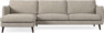 Madison Lux - 3-sits soffa med schäslong vänster - Vit