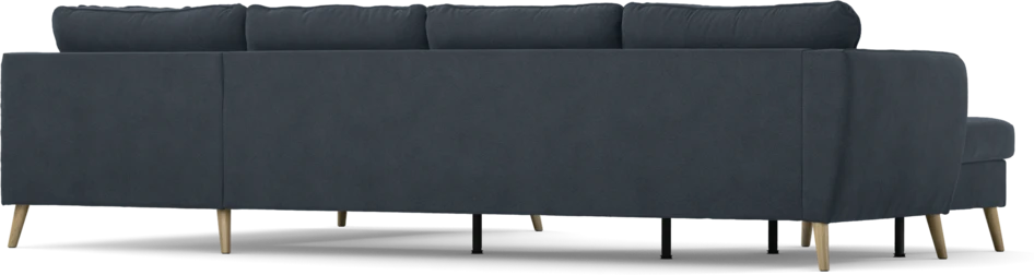 County - 3-sits soffa med schäslong vänster och divan höger - Blå