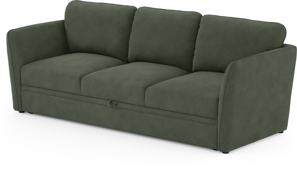 Öland - Bäddsoffa 3-sits, längsbäddad - Grön