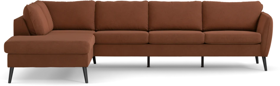 County - 3-sits soffa med divan vänster - Orange