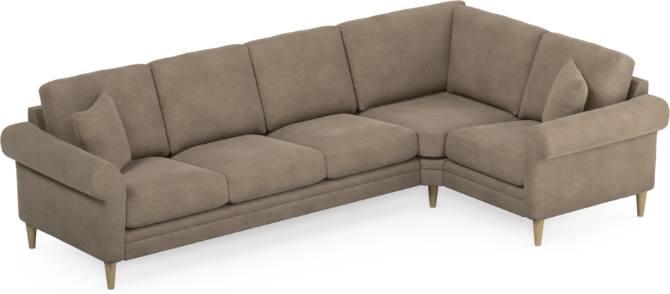 Eden - Hörnsoffa, 3+1-sits - Brun
