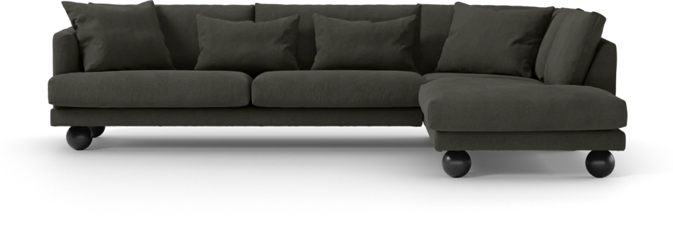 Harper - 3-sits soffa med divan höger - Grå
