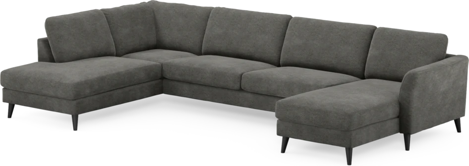 Bridge - 3-sits soffa med divan vänster och schäslong höger - Grå