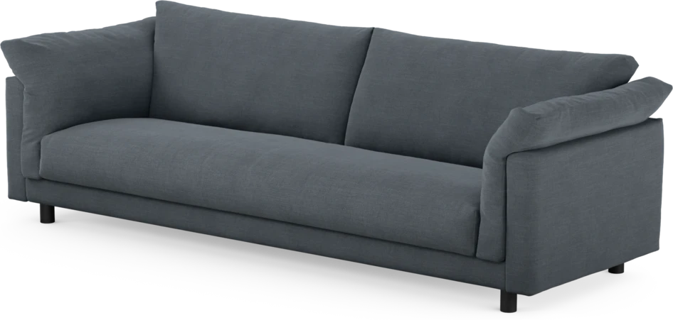 Cherrie - 4-sits soffa, hel dyna, fast klädsel - Blå
