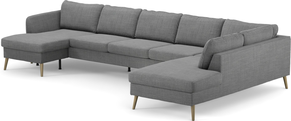 County - 4-sits soffa med schäslong vänster och divan höger - Grå