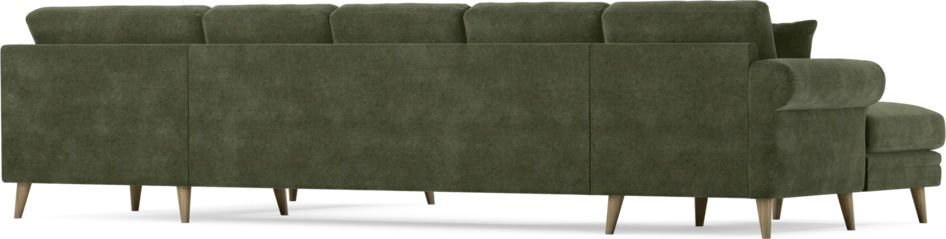 Eden - 3-sits soffa med schäslong vänster och divan höger - Grön