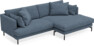 Harper - 4-sits med schäslong XL höger - Blå