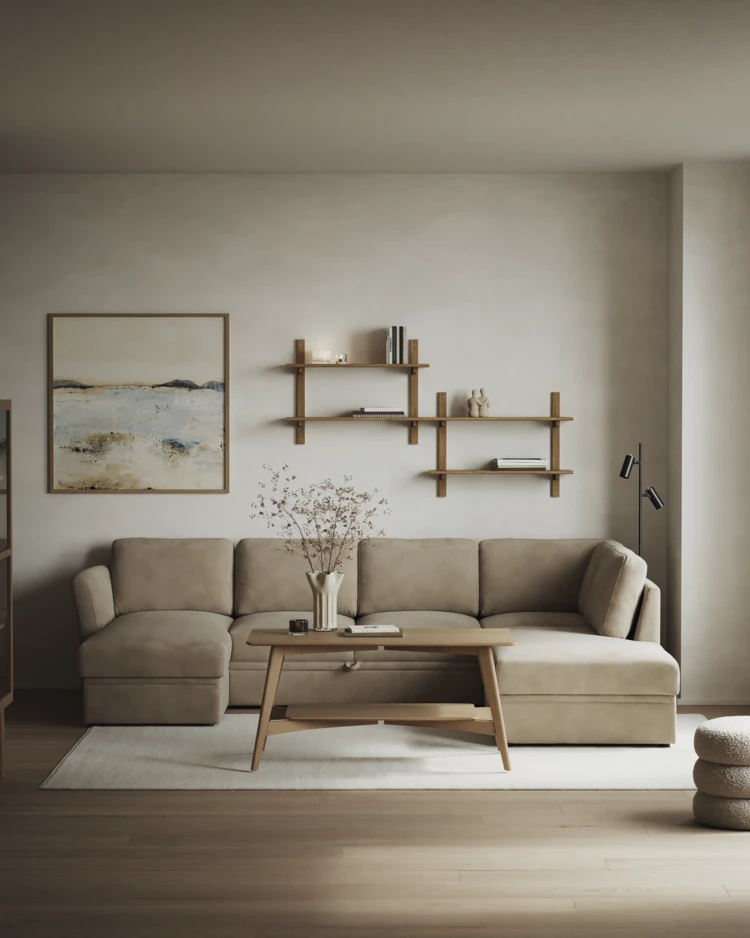 Öland - Bäddsoffa med schäslong vänster och divan höger - inspiration