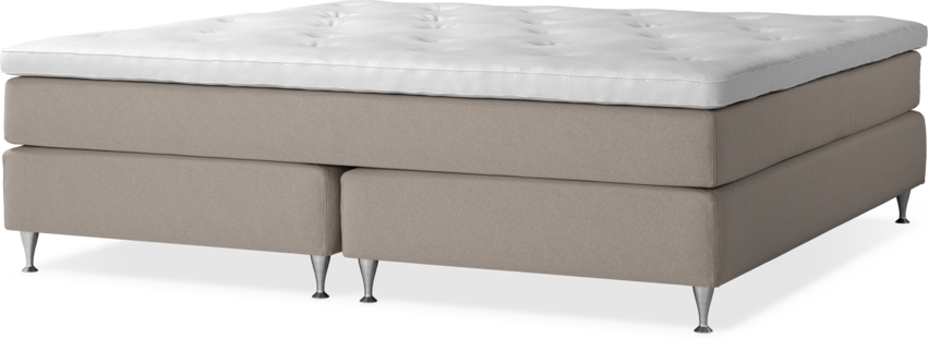 Delux Sense - Kontinentalsäng, dubbelsäng med bäddmadrass - Beige
