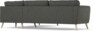 Bridge - Hörnsoffa, 3+2-sits - Grå