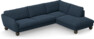 Madison Lux - 3-sits soffa med divan höger - Blå