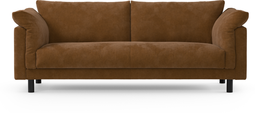 Cherrie - 3-sits soffa, hel dyna, fast klädsel - Orange