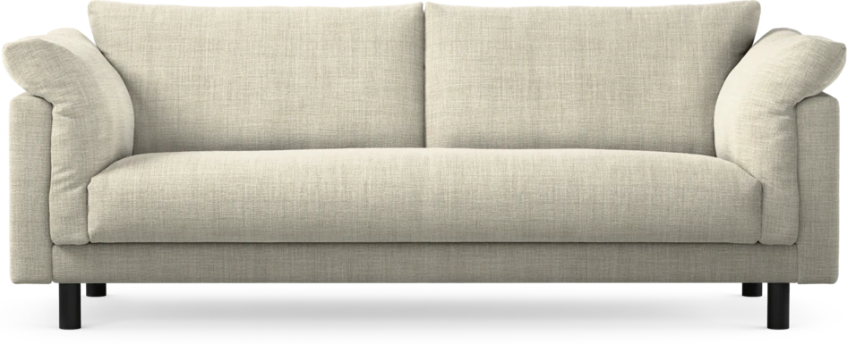 Cherrie - 3-sits soffa, hel dyna, fast klädsel - Beige