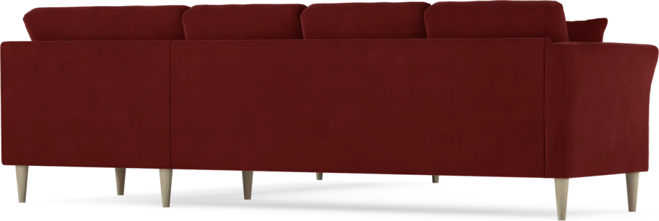Eden - Hörnsoffa, 3+3-sits - Röd
