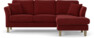 Eden - 2-sits soffa med schäslong - Röd