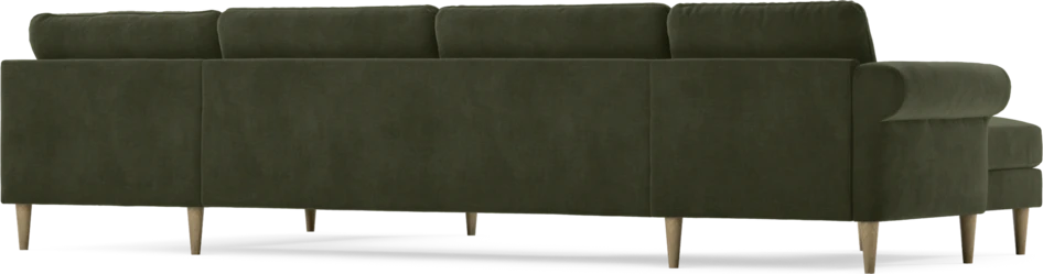 Bridge - 3-sits soffa med schäslong vänster och divan höger - Grön