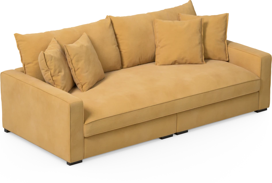 Rossi - 3-sits soffa, hel dyna - Gul
