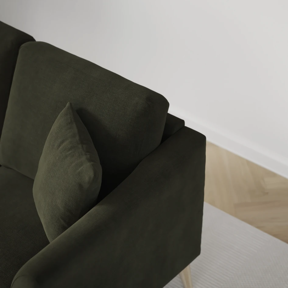 Eden - 3-sits soffa svängd - Grön