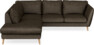 Madison - 2-sits soffa med divan vänster - Brun