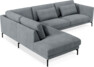 Willow - 3-sits soffa med divan vänster, fast klädsel - Grå