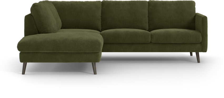 Madison Lux - 2-sits soffa med divan vänster - Grön