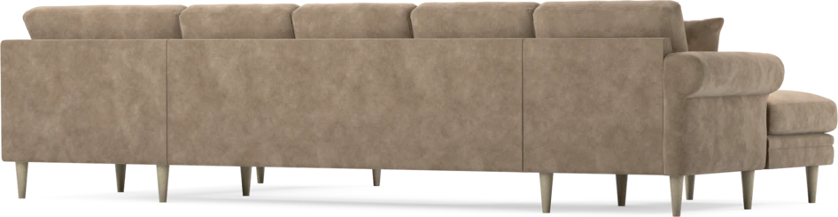 Eden - 3-sits soffa med schäslong vänster och divan höger - Beige