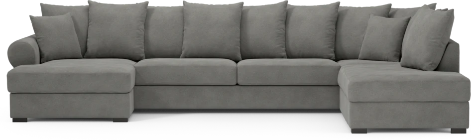Town - 3-sits soffa med divan höger och schäslong vänster - Grå