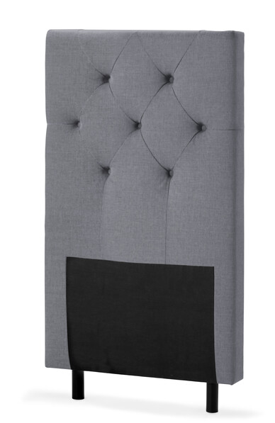 New York pikerad - Sänggavel, 90-210 cm - Grå