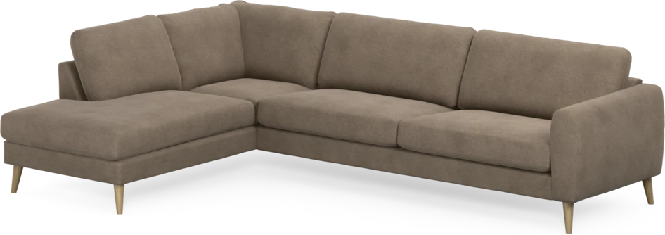 Bridge - 4-sits soffa med divan vänster - Brun