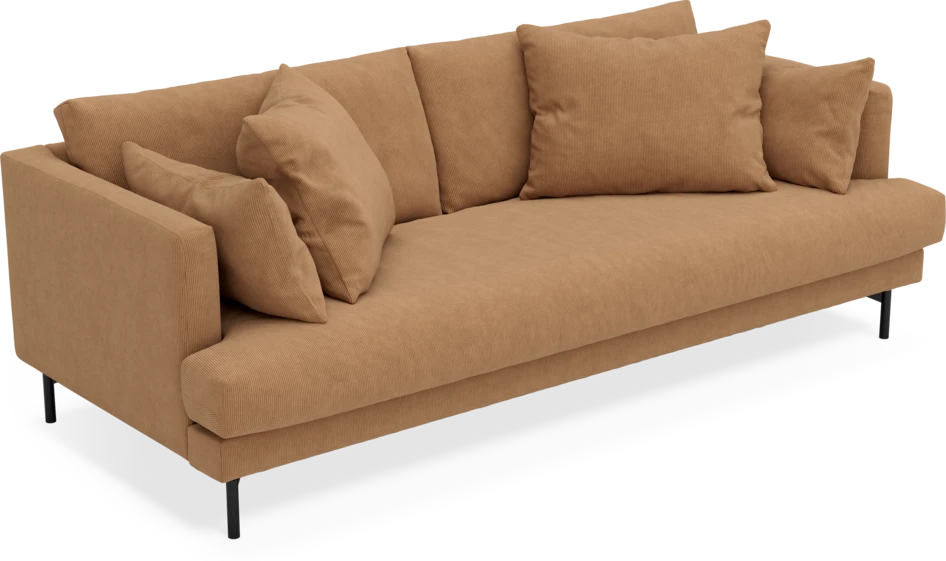 Harper - 3-sits soffa, hel dyna - Gul