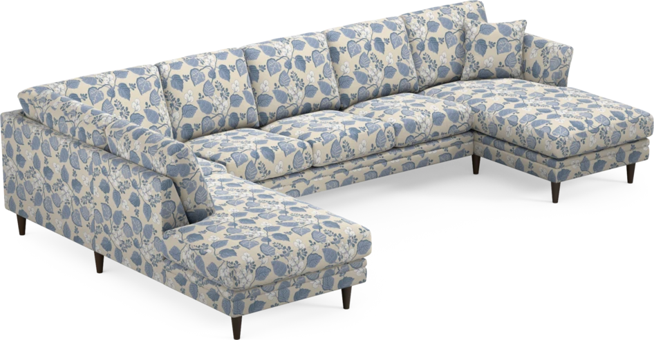 Eden - 3-sits soffa med divan vänster och schäslong höger - Flerfärgad