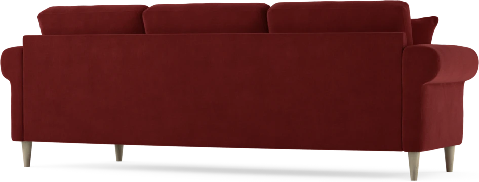 Eden - 3-sits soffa svängd - Röd