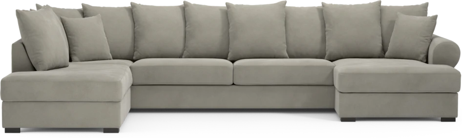 Town - 3-sits soffa med divan vänster och schäslong höger - Grå