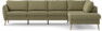 County - 3-sits soffa med divan höger - Grön