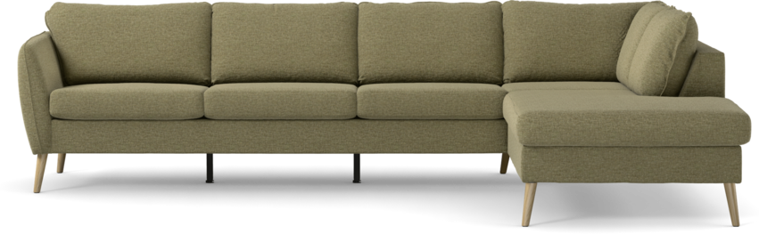 County - 3-sits soffa med divan höger - Grön