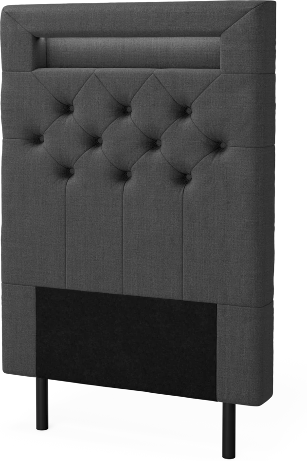 New York led - Sänggavel, 90-210 cm - Grå